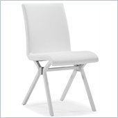 ZUO Xert Modern Leatherette Dining Chair in White