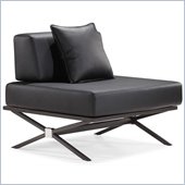 ZUO Xert Modern Leatherette Fabric Modular Chair in Black