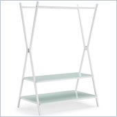 ZUO Xert Modern Painted Glass Coat Shelf in White