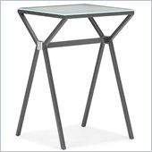 ZUO Xert Modern Painted Glass Counter Table in Gray