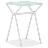 ZUO Xert Modern Painted Glass Counter Table in White