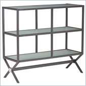 ZUO Xert Modern Tempered Glass Buffet Console in Gray