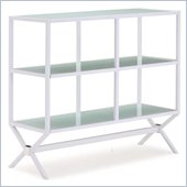ZUO Xert Modern Tempered Glass Buffet Console in White