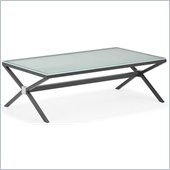 ZUO Xert Modern Tempered Glass Coffee Table in Gray
