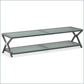 ZUO Xert Modern Tempered Glass Entertainment TV Stand in Gray