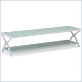 ZUO Xert Modern Tempered Glass Entertainment TV Stand in White