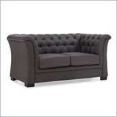 Zuo Nob Hill Loveseat in Charcoal Gray
