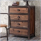 Zuo Fort Mason 4 Drawer Cabinet in Distressed Natural