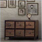 Zuo Fort Mason 6 Drawer Sideboard Distressed Natural