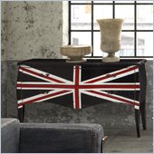 Zuo Union Jack Large Cabinet in Distressed Black