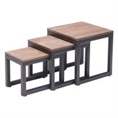 Zuo Civic Center Nesting Table ins Distressed Natural