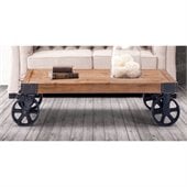 Zuo Era Barbary Coast Cart Coffee Table in Distressed Natural