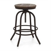 Zuo Twin Peaks Counter Stool in Distressed Natural
