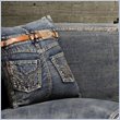 ADD TO YOUR SET: Zuo Jean Cushion Blue Denim with Back Jean