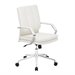 Zuo Director Pro Faux Leather Office Chair in White