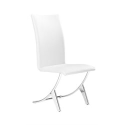 Zuo Delfin Side Chair in White (Set of 2)