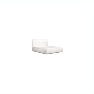 Zuo Amelie Upholstered Leatherette Platform Bed in White