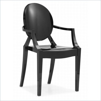 Zuo Anime Acrylic Chair in Black