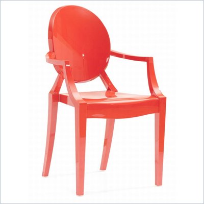 Zuo Anime Acrylic Chair in Red