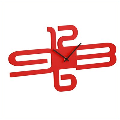 Zuo Astaire Wall Clock in Red and Black