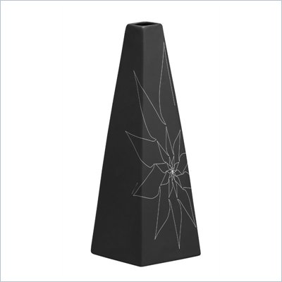 Zuo Beatrice Triangular Vase Large in Black