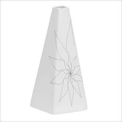 Zuo Beatrice Triangular Vase Small in White