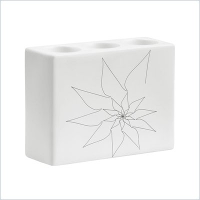 Zuo Blair Triple Candle Holder in White