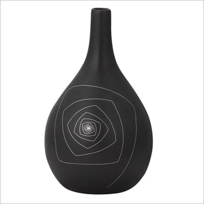 Zuo Blaise Round Vase Medium in Black