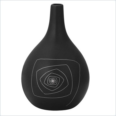 Zuo Blaise Round Vase Small in Black