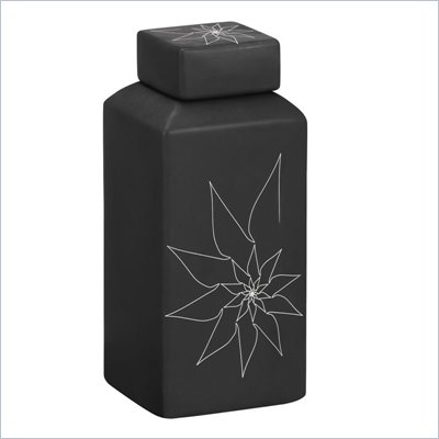 Zuo Bonnie Rectangular Vase Small in Black