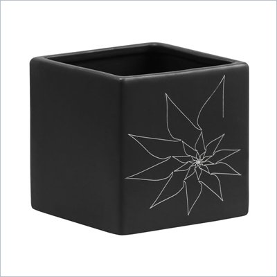 Zuo Brenda Square Vase Medium in Black