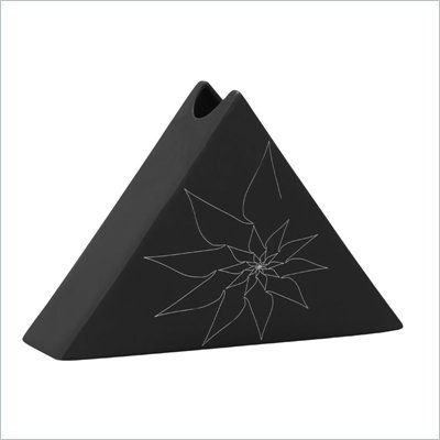 Zuo Bridget Triangular Vase Large in Black