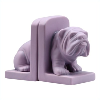 Zuo Bulldog Bookend in Purple
