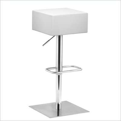 Zuo Butcher Barstool in White 