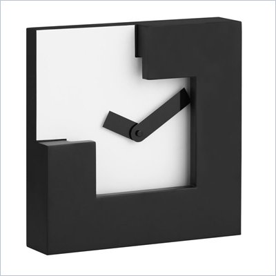 Zuo Chira Table Clock in Black and White
