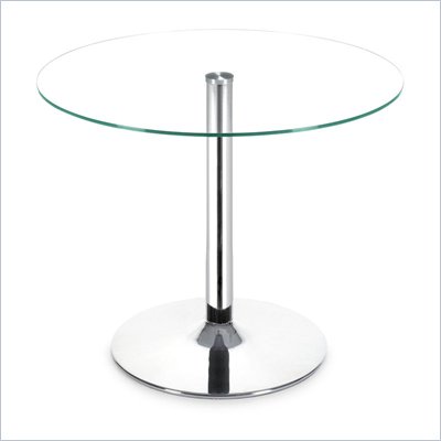 Zuo Galaxy Casual Glass Top Dining Table with Chrome Base