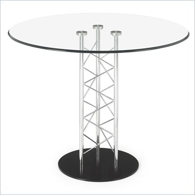Zuo Chardonnay Casual Dining Table with Glass Top