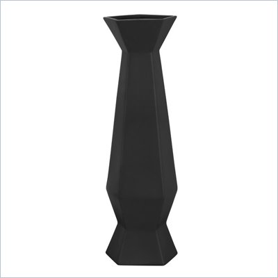 Zuo Doric Vase in Black
