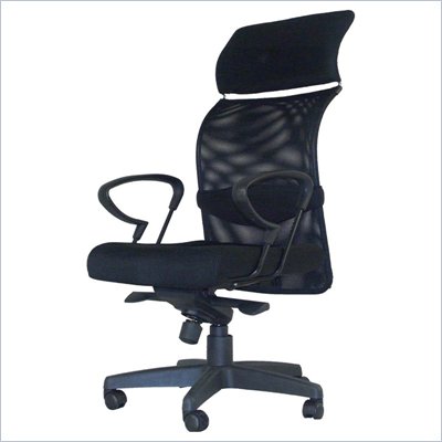 Zuo Black Nylon Fiber Mesh Seat and Back Eco Office Chair