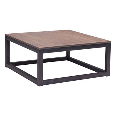 Zuo Civic Center Square Coffee Table in Distressed Natural