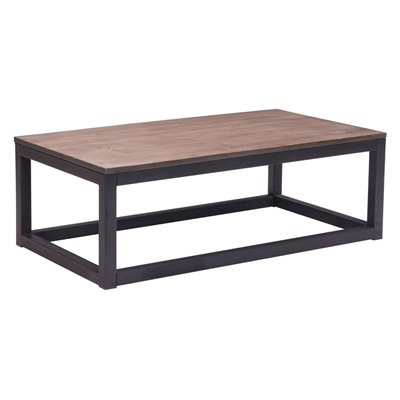 Zuo Civic Center Long Coffee Table in Distressed Natural