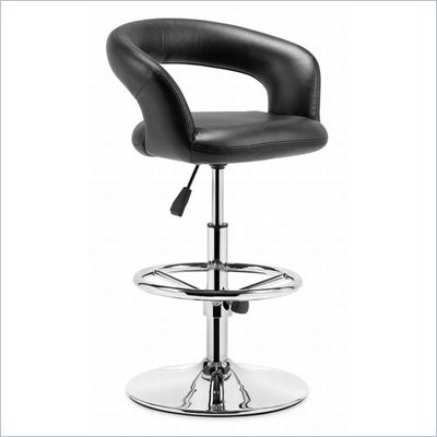 Zuo Flute Bar Chair in Black