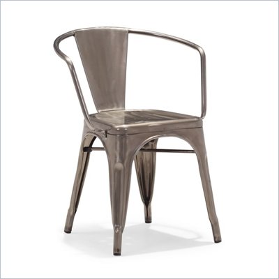 Zuo Golem Dining Chair in Gunmetal Finish