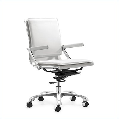 Zuo Lider Plus Office Chair in White 
