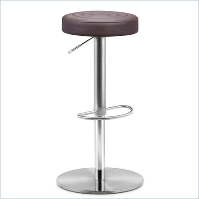 Zuo Mellow Barstool in Brown 