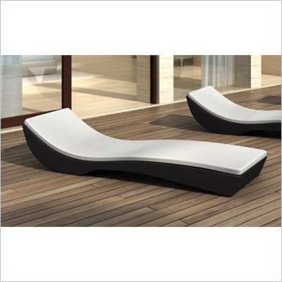 ZUO Natadola Outdoor Synthetic Weave Lounge Chair in Espresso