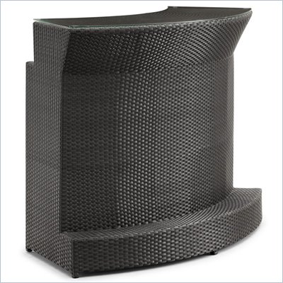 ZUO Negril Outdoor Synthetic Weave Bar in Espresso