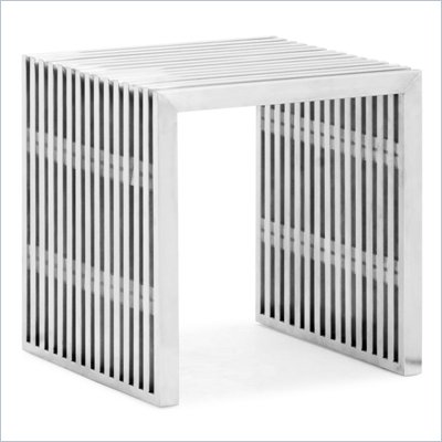 Zuo Novel Single Bench in Stainless Steel