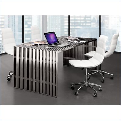 ZUO Novel Modern Dining Table in Stainless Steel