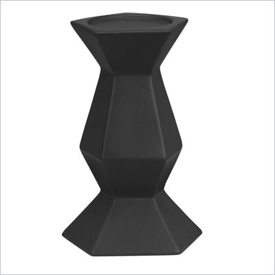 Zuo Pilar Candle Holder in Black